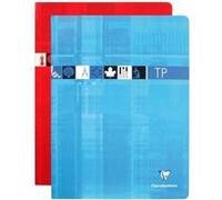 Cahier Travaux Pratiques piqué 24x32cm 120 pages grands carreaux + uni Couleur aléatoire - Assortis