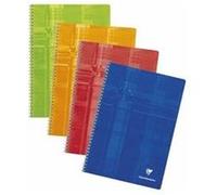 Clairefontaine 8762C Un Cahier à Spirale - 17x22 cm - 180 Pages Petits Carreaux - Papier Blanc 90 g - Couverture Carte Pelliculée Couleur Aléatoire