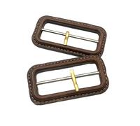 CLALoc Kit de boucles de ceinture recouvertes de cuir, taille intérieure 26/52MM, boucles coulissantes de remplacement pour sangles, colliers pour animaux de compagnie, vêtements, 5 pièces