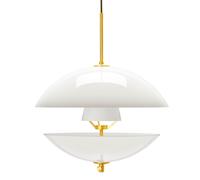 Clam Suspension Blanc/Laiton Ø55