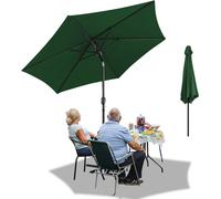 Clanmacy 2.7m Parasol de marché avec manivelle UV2.70+ Parasol d'extérieur Terrasses Parasol de jardinحVert ح2.7m