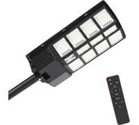 Clanmacy 3X 300W Réverbère mural solaire avec détecteur de mouvement Lampe de rue LED