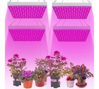 Clanmacy 4PCS Lampe à LED pour plantes, 45W avec 225 LED rouges et bleues Lampe à LED pour plantes, Lampe de croissance à LED, lampes de croissance pour plantes d'intérieur, fleurs dans le jardin