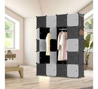 Clanmacy Armoire à vêtements DIY Étagère de salle de bain Étagère à livres pour maison de location Étagère à chaussures 20 compartiments