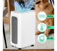 Clanmacy Déshumidificateur 26L/jour 4.5L Réservoir Sécheur d'air portable contre l'humidité saleté & moisissure pour chambre à coucher salle de bain cave placard bureau garage