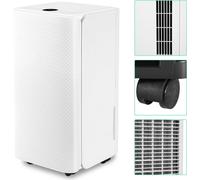 Clanmacy Déshumidificateur d'air 16L/jour, réservoir de 2L, déshumidificateur d'air, déshumidificateur de construction, purificateur d'air, amovible, minuterie de 24 heures