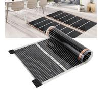 Clanmacy film chauffant chauffage au sol chauffage électrique infrarouge, 220W/m2, convient pour 6m2, set de film chauffant, 2x0.5m par pièce