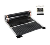 Clanmacy film chauffant chauffage au sol chauffage électrique infrarouge, 220W/m2, convient pour 9m2, set de film chauffant, 2x0.5m par pièce