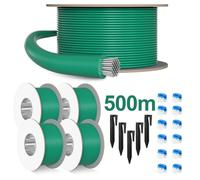 Clanmacy Kit de câble périphérique 500 m Piquets de terre Connecteurs de câble Tondeuse robot