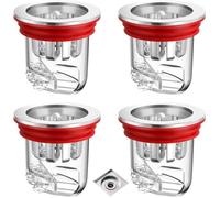 Clapet Anti Odeur - KZQ - Transparent - Pack de 4 - ABS - Installation Facile