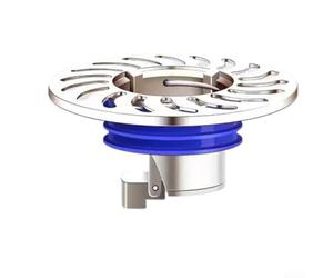 Clapet anti-refoulement en laiton avec valve magnétique pour bonde de douche - Noyau anti-odeur pour insectes 7,4 cm Doré (argenté)