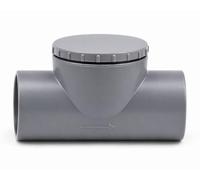 Clapet Anti-Retour Ø 40 Anti Refoulement PVC Femelle Femelle à Coller avec Bouchon de Visite pour Eaux Usées