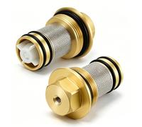 Clapet Anti-Retour 1/2 Pouce Compatible avec Grohe 1411600M, Lot de 2 | pour Robinets Encastrés et Thermostats Grohe, en Laiton, Anti-retour, Montage Facile