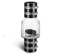 Clapet Anti-retour 2 Pouces ABS Silencieux pour Pompe de Puisard | Corps Transparent, Raccord Étanche, Brides Intégrées, Mécanisme Unidirectionnel, Fonctionnement Discret pour Tuyaux Flexibles