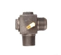 Clapet anti-retour à filetage mâle en fer à 3 ports pour compresseur d'air et pompe à piston avec connecteur de réservoir de tube gauche et droite horizontales (33 × 33 × 10 horizontal)