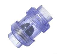 Clapet anti-retour à ressort en PVC transparent de 1,3 cm - Design | Pour systèmes de pompe d'eaux usées de piscine d'irrigation transparent Sch80 UPVC facile à démonter double union verticale