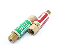 Clapet Anti-retour Anti-Flashback Flame Buster 9/16 3/8" M16 Compatible avec Chalumeau à Gaz Acétylène Propane Pistolet de Soudage Torche Coupe Utile(Regulator Mount,M16x1.5mm)