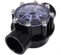 Clapet anti-retour bidirectionnel 180 degrés pour réservoir d'eau, raccord en plastique noir avec prévention des fuites, compatible avec tuyaux de -/5,1 à 5,1 cm