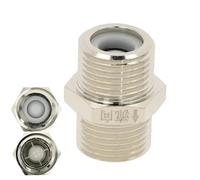 Clapet anti-retour de toilettes, 1 pièce, filetage mâle femelle 1/2 "3/4", en cuivre nickelé, vanne unidirectionnelle, clapet anti-retour de reflux(DN15 Male X Male 2)
