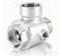 Clapet Anti-retour DN25 à 5 Voies, Clapet anti-retour DN25 en laiton à ressort filetage femelle/mâle 5 voies dispositif anti-refoulement pour l'eau, l'huile, la vapeur et autres fluides