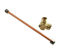 Clapet anti-retour pour compresseur d'air, tube de cuivre de 200 mm, en alliage de zinc, 3 ports pour pompe à piston, réservoir, kit de pièces de rechange