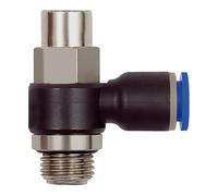 Clapet anti-retour pour feux de circulation diurnes « Blue Serie » - G1/8 a - Pour extérieur Ø 4 mm - Pour travail Charge maximale : 10 bars, plastique/MS vern.