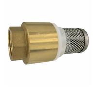 Clapet de pied - BONI-SHOP® - 1 1/2"" (40x49) - Laiton/Inox - Soupape anti-retour - Crépine inox