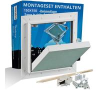 Clapet d'inspection de 15x15 cm avec joint d'étanchéité, plaque de plâtre de 12,5 mm, cadre en aluminium