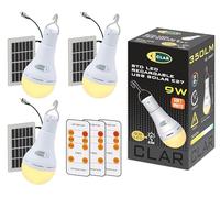 CLAR - Ampoule LED E27 Rechargeable Avec Télécommande, Sans Fil, 9W, Blanc Chaud (3000ºk) (Pack 3)