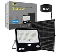 CLAR Eclairage Exterieur Solaire Spot Solaire Exterieur Puissant Projecteur LED Extérieur 300W