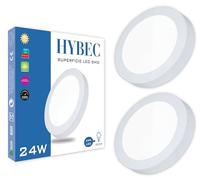 CLAR HYBEC - Lampes de plafond, plafonnier LED extérieur, lustre salle de bain, plafonniers à LED, lampe cuisine, 6000ºK 24 W (Pack 2)