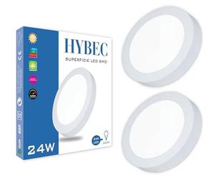 CLAR HYBEC - Lampes de plafond, plafonnier LED extérieur, lustre salle de bain, plafonniers à LED, lampe cuisine, 6000ºK 24 W (Pack 2)