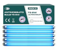 CLAR - Neon Anti Moustique, Anti Insecte, pour Lampe, Destructeur d’Insecte, Ampoule Tue Mouche, 21,2 x 1,6cm (6W, Pack 5)