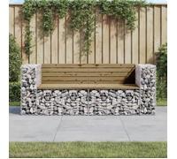 CLARENCE - Banc de jardin design gabion - JILL'S - 184x71x65,5cm bois de pin imprégné HOME91832631