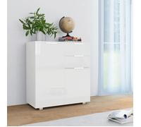 Clarence* Buffet - Bahut Meuble de rangement,Blanc brillant 71 x 35 x 80 cm ,Bois d'ingénierie &Europ5906574