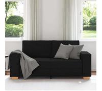 Clarence* Canapé 2 places - Loveseat/Sofa - 100 % polyester - Noir 140 cm Tissu EU981114
