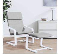 CLARENCE® Chaise de relaxation de qualité - Chaise de repos - robuste et stable - Gris clair Tissu LV4822