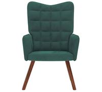 CLARENCE® Chaise de relaxation de qualité - Chaise de repos - robuste et stable - Vert foncé Velours LV4851