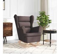 CLARENCE® Fauteuil de repos/ Chaise à bascule - marron foncé 74x90x102 cm tissu LV0186