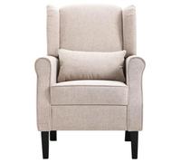 CLARENCE® Fauteuil simple - Chaise-Canapé - pour salon/chambre/bureau - beige tissu LV4925