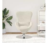 CLARENCE® Fauteuil simple - Chaise-Canapé - pour salon/chambre/bureau - Crème 63x73x90 cm Velours LV5327