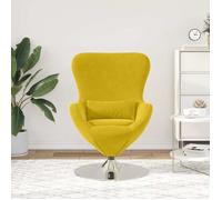 CLARENCE® Fauteuil simple - Chaise-Canapé - pour salon/chambre/bureau - Jaune 63x73x90 cm Velours LV5325