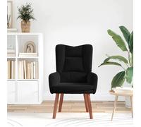 CLARENCE® Fauteuil simple - Chaise-Canapé - pour salon/chambre/bureau - Noir 63x67x94 cm Velours LV5229