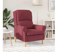 CLARENCE® Fauteuil simple - Chaise-Canapé - pour salon/chambre/bureau - Rouge bordeaux 76x94x102 cm tissu LV5369