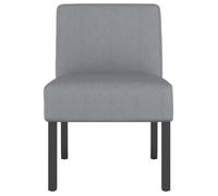 CLARENCE® Fauteuil simple - Chaise-Canapé - pour salon/chambre/bureau - sans accoudoirs gris clair tissu LV5142