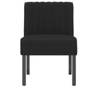 CLARENCE® Fauteuil simple - Chaise-Canapé - pour salon/chambre/bureau - sans accoudoirs noir velours LV5139