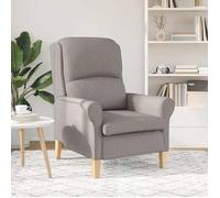 CLARENCE® Fauteuil simple - Chaise-Canapé - pour salon/chambre/bureau - Taupe 76x94x102 cm tissu LV5371
