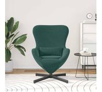 CLARENCE® Fauteuil simple - Chaise-Canapé - pour salon/chambre/bureau - Vert foncé Velours LV5352