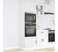 Clarence* Lot de 2 Armoires de four - Meuble cuisine/Grande Capacité - Lucca blanc bois d'ingénierie EU815030