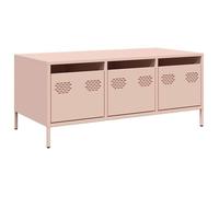 CLARENCE® Table basse - Petite Table d'appoint - rose 101 5x50x43 5 cm acier laminé à froid ll3353